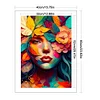 Woman Covering Face With Flowers - 11CT Stamped Cross Stitch 40*60cm/15.75*23.62in