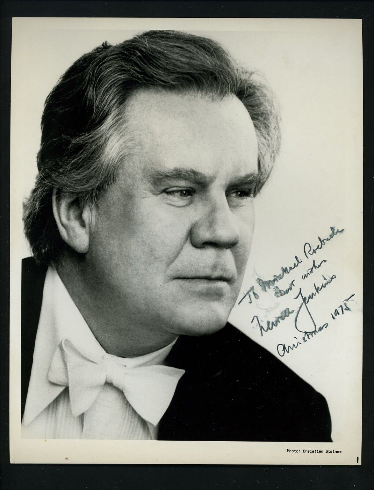 Newell Jenkins clarion conductor musicologist Signed Autographed 8x10 Photo Poster painting