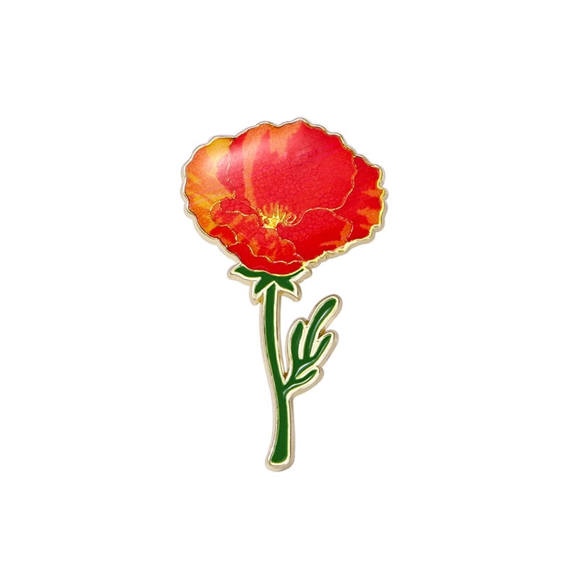 Pastoral Pin Flower Zinc Alloy Enamel Unisex Brooches