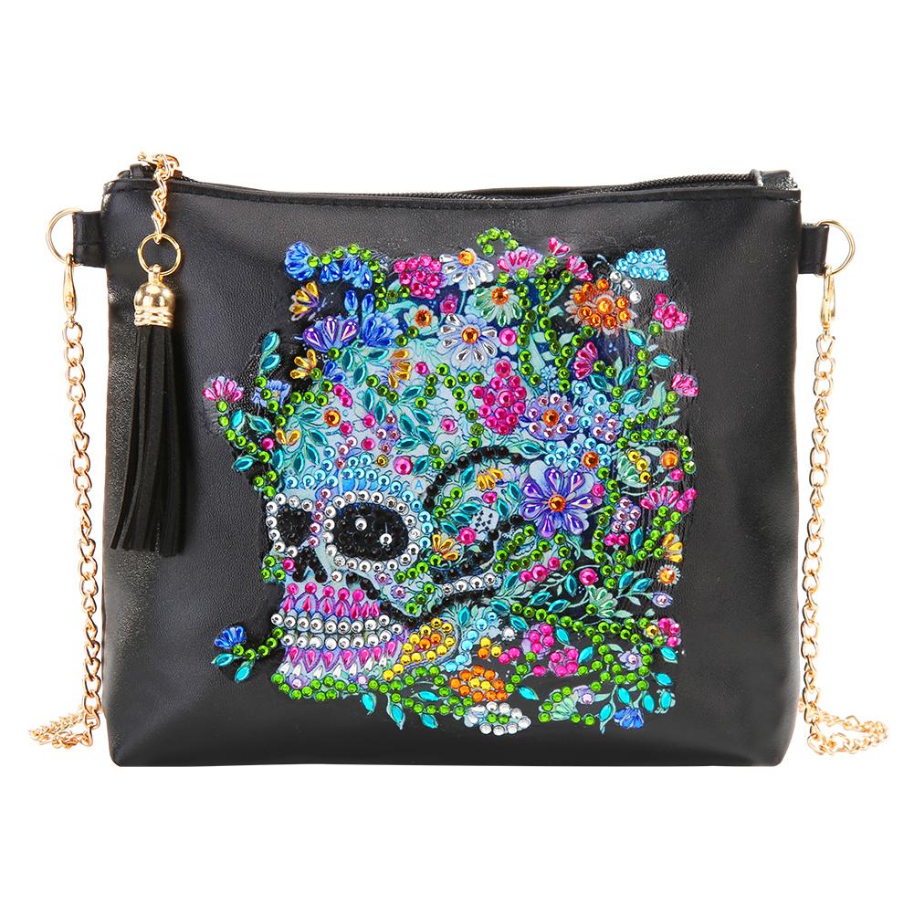 

Skull Flower-DIY Creative Diamond Wristlet Bag, 501 Original