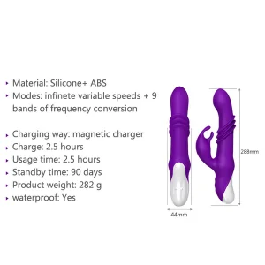 Irene Dual-Motor Thrusting Vibrator Body Safe Silicone Female private toys