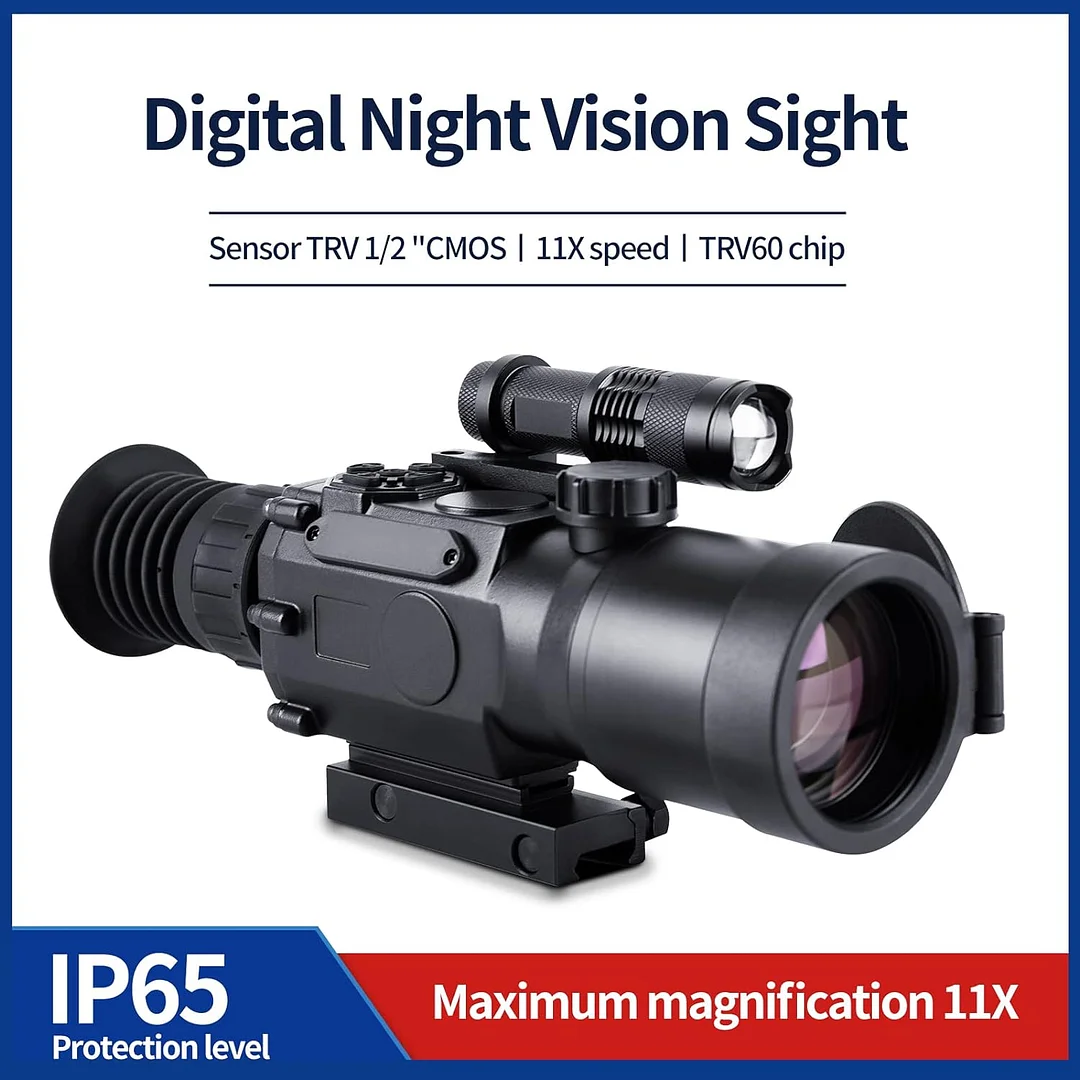 Digital Night Vision Scope HD 3.7-11X50 Tactical Sight Hunting Monocular Night Vision Weapon Riflescope