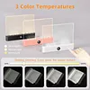 Book Light Rechargeable Clear LED Flat Reading Light with 3 Colors & Timer Dimmable Panel Plate Lamp Funny Gifts for Readers Kids Women Men
