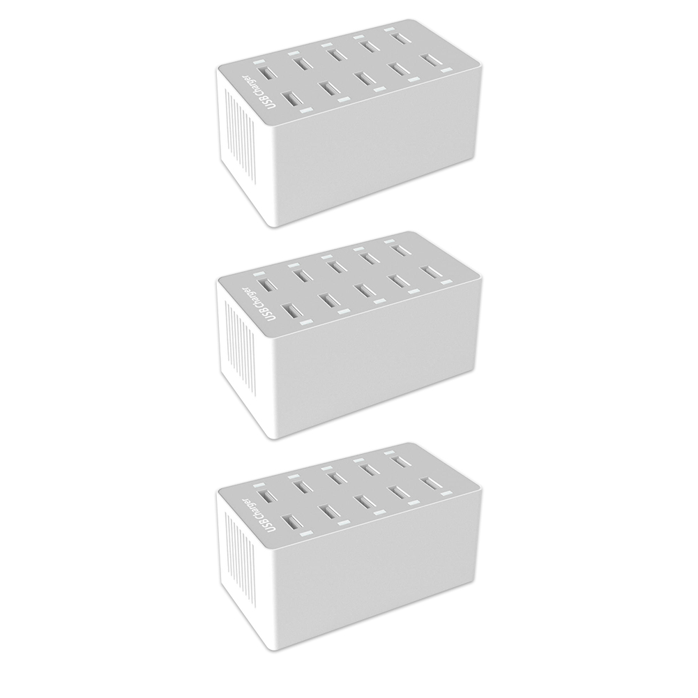 

10 Port USB Charger 50W Desktop Charging Station for Mobile Phone Tablet, British rules, 501 Original