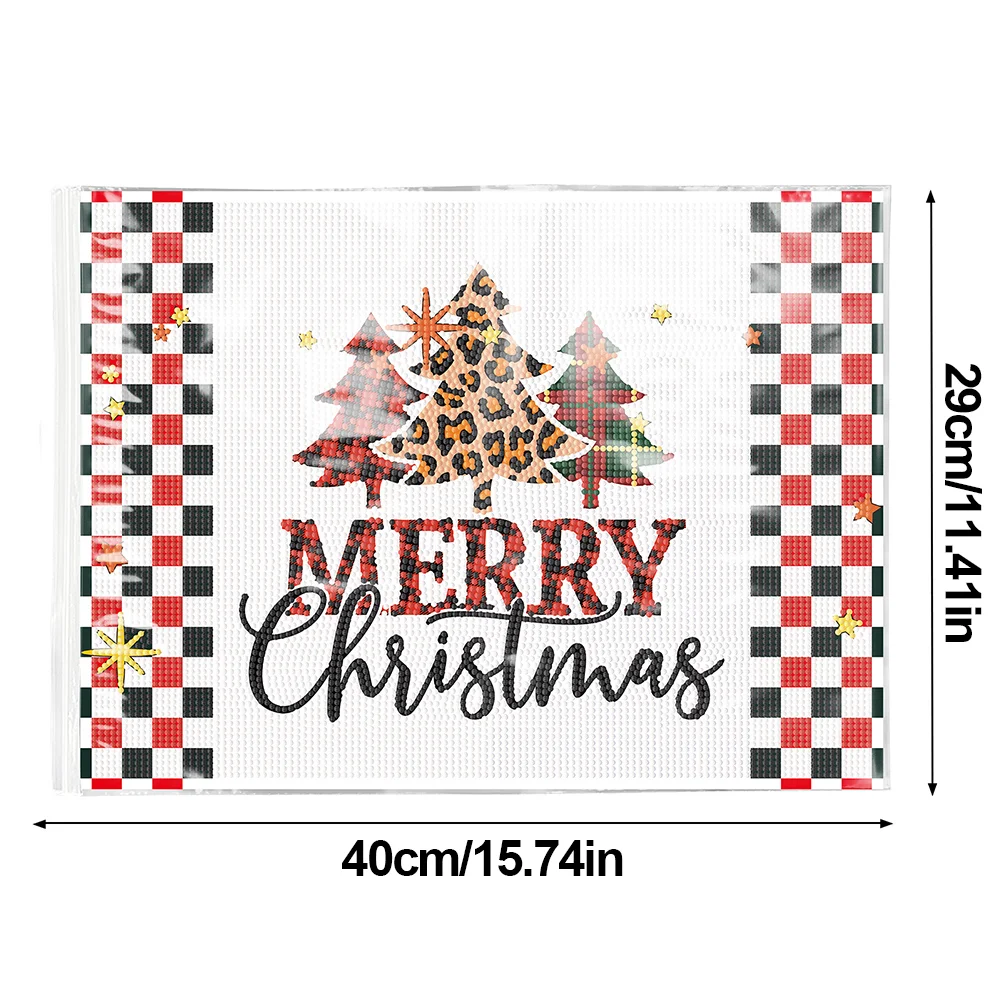 DIY Christmas Diamond Painting Placemats DIY Diamond Dot Kits for Home Decor