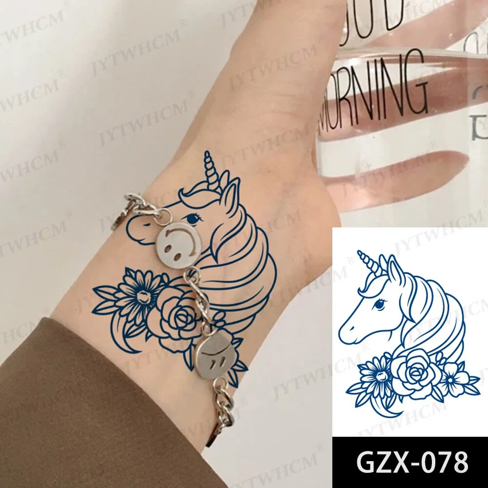 Juice 2 Weeks Lasting Tattoo Sticker Moon Forest Small Arrow Rose Waterproof Transfer Fake Tatoo Female Transfer Tatto Men Women