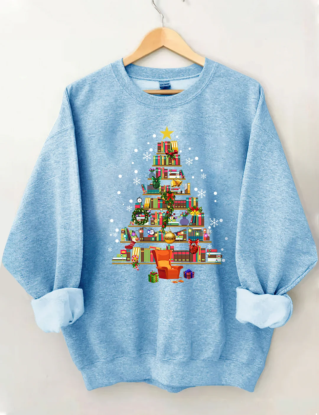 Book Christmas Tree Sweatshirt