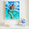 Swimming Tiger  | Full Round Diamond Painting Kits