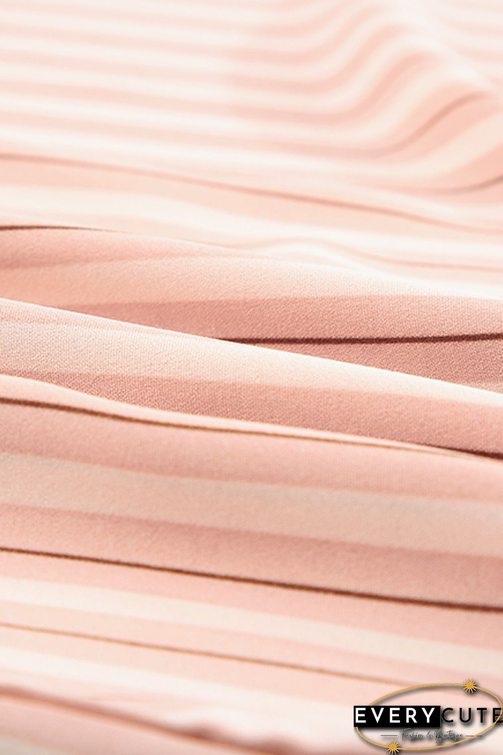 Pink Striped Buttons Closure Long Sleeve Shirt