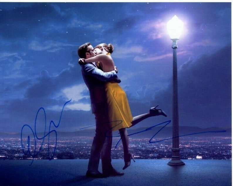 Ryan gosling and emma stone signed autographed 8x10 la la land Photo Poster painting