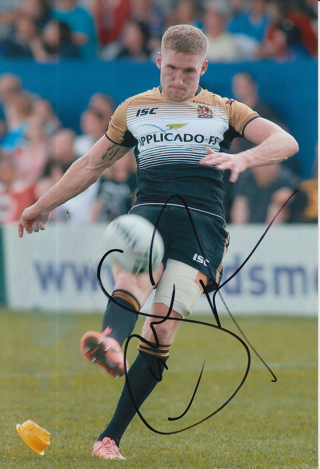 WIGAN WARRIORS HAND SIGNED SAM TOMKINS 12X8 Photo Poster painting 1.