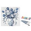 (US Only)Paint By Numbers Kit On Canvas DIY Oil Art Vase Picture Home Decor40x40cm