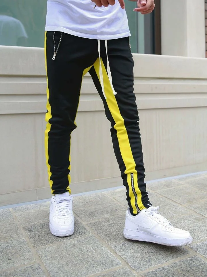 Men's Athletic Pants Joggers Trousers Casual Pants Pocket Drawstring Elastic Waist Plain Comfort Outdoor Daily Going out Cotton Blend Fashion Streetwear Red Grey-Cosfine