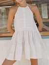 Loose Simple Halterneck Mini Dress