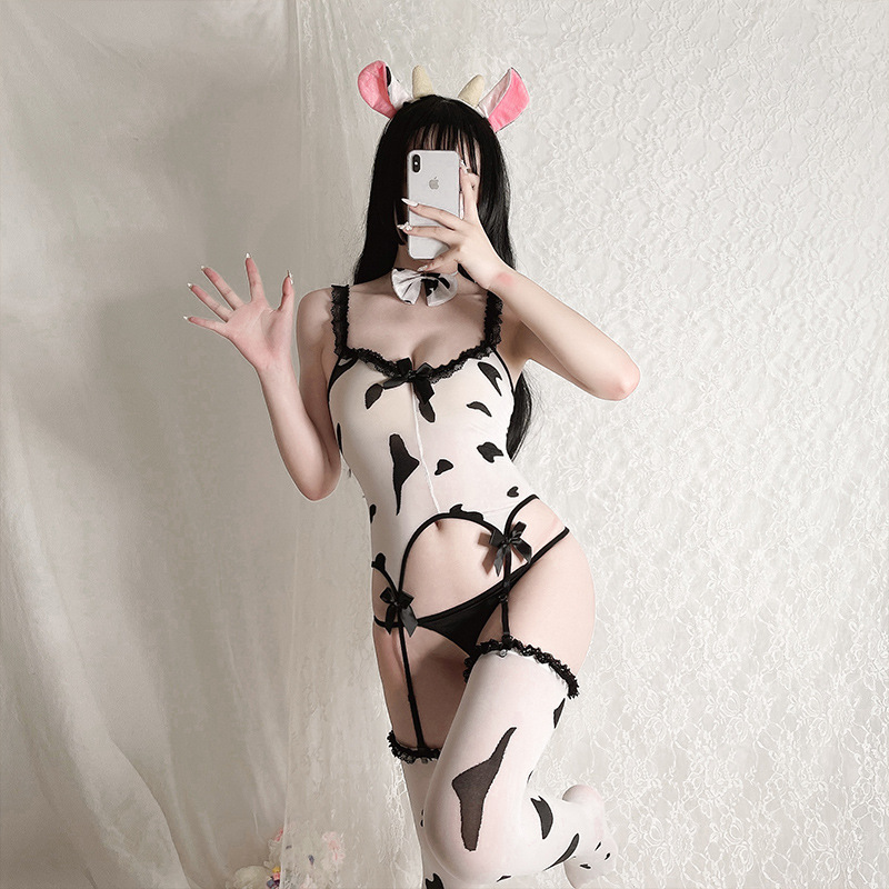 Lovingerie - Cute Cow Cosplay Mesh Sexy Lingerie