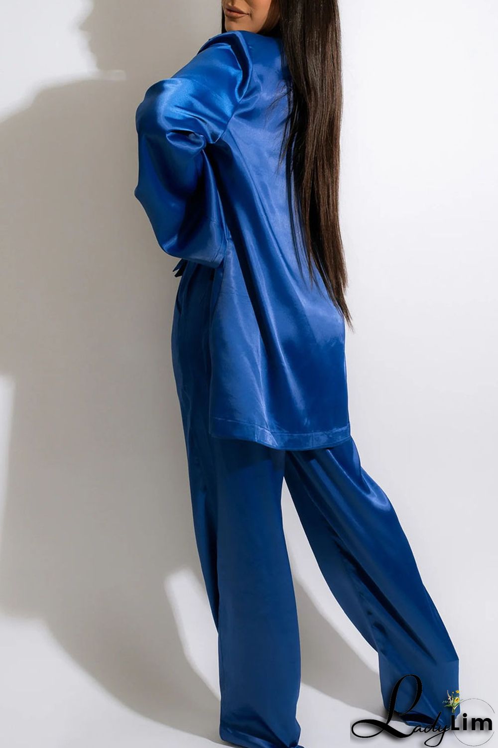 Black Sexy Solid Patchwork Turndown Collar Long Sleeve Three Pieces