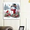 Bonhomme De Neige D&rsquo;Hiver-Perceuse Ronde Peinture Diamant-30*30CM