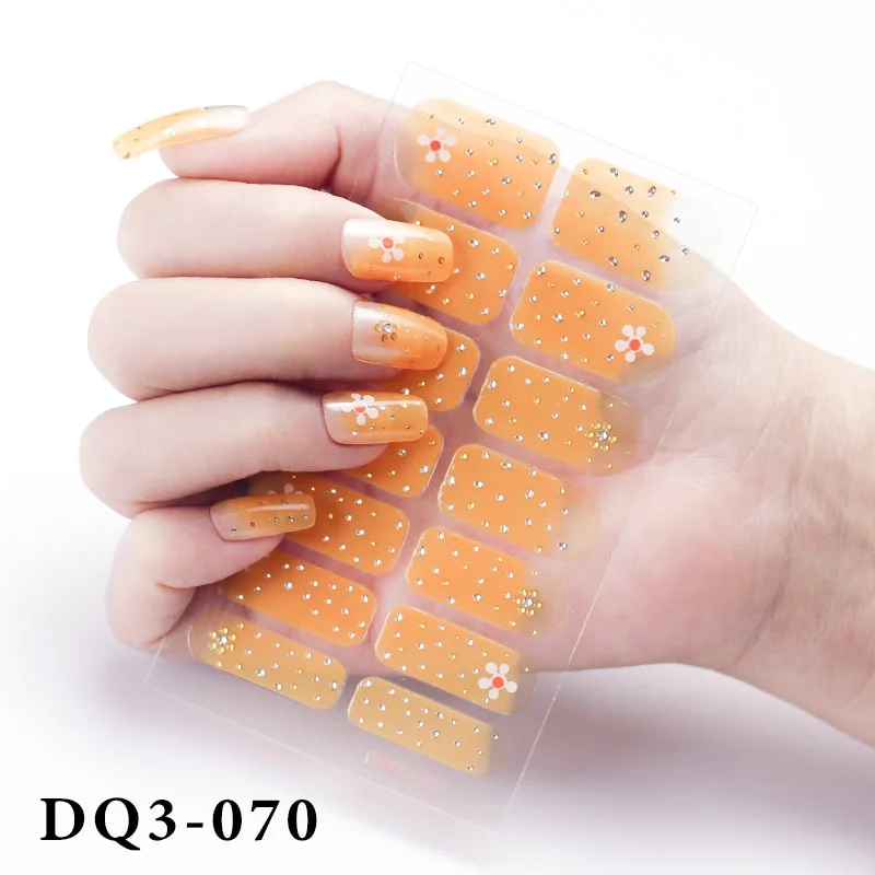 Churchf Nail Stickers Fashion Design Nail Polish Stickers Full Cover Nail Decorations for Manicure Self Adhesive Decals for Nails-Nail Inspo