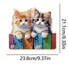 (US Only)Cat Theme DIY Diamond Painting Art Hooks Home Decor Craft Kit for Wall Decor