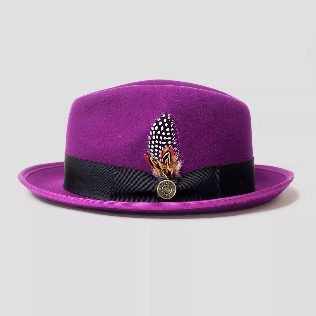 HatsFashion  Bikary Fedora – Violet[Fast shipping and box packing]