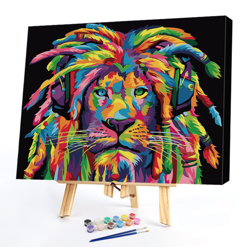 

40x50cm - Paint By Numbers Lion, 501 Original
