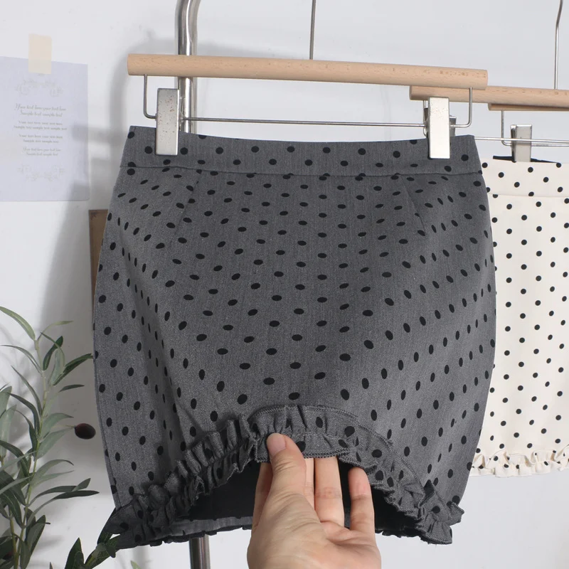 Nigikala Nigikala Plus Single Real Shot Korean Lace Skirt Wave Half-Body Skirt High Waist Anti-Walking Light A Word Ass Hip Skirt 6880