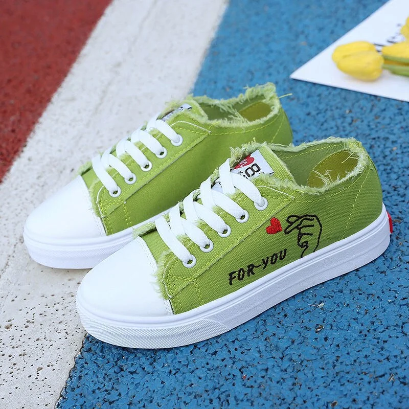 2021 Spring and Summer Canvas Shoes Female Students Korean Half-drag No Heel Lazy One-pedal Small White Shoes Flat Bottom Shoes