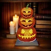 >SALE<2D Flat Wooden Halloween Pumpkin DIY Diamond Painting Desktop Decorations Decor