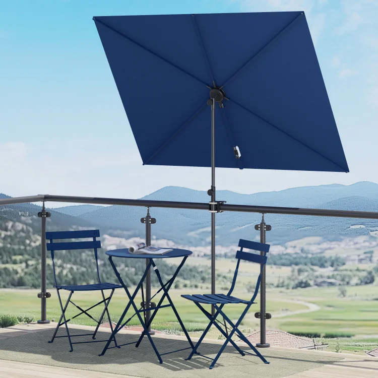 GRAND PATIO Outdoor JENA 6x4 FT Rectangular Flat Patio Market Umbrella