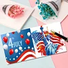(US Only)6PCS DIY Independence Day Diamond Art Greeting Cards for Independence Day