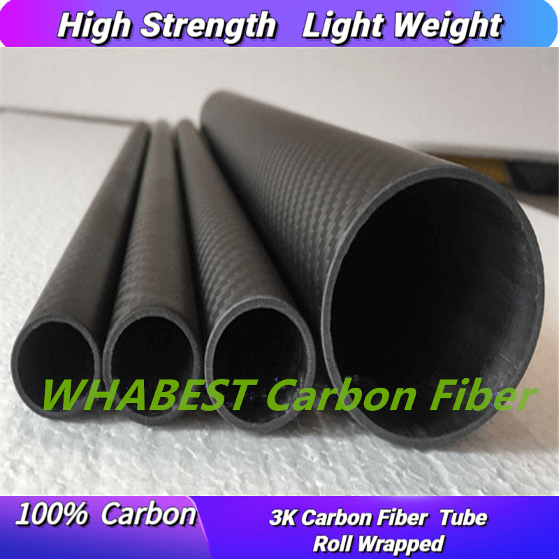 OD 60mm X ID 56mm 57mm X 1000MM 100% Roll Wrapped Carbon Fiber Tube 3K Tubing/Shaft 60*56 60*57 3K Twill Matte