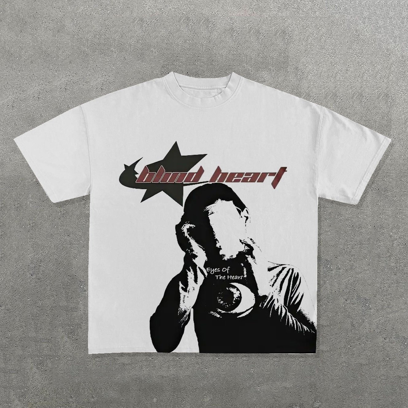 Sopula Vintage Y2k Blind Heart Graphic Cotton Short Sleeve T-Shirt - Sopula｜Premium Graphic Tees & Graphic Clothing