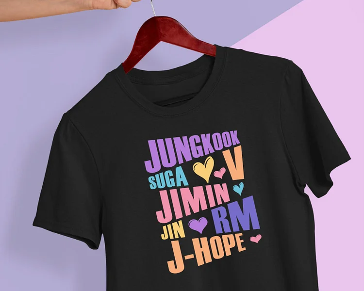 BTS Casual Name Logo T-shirt