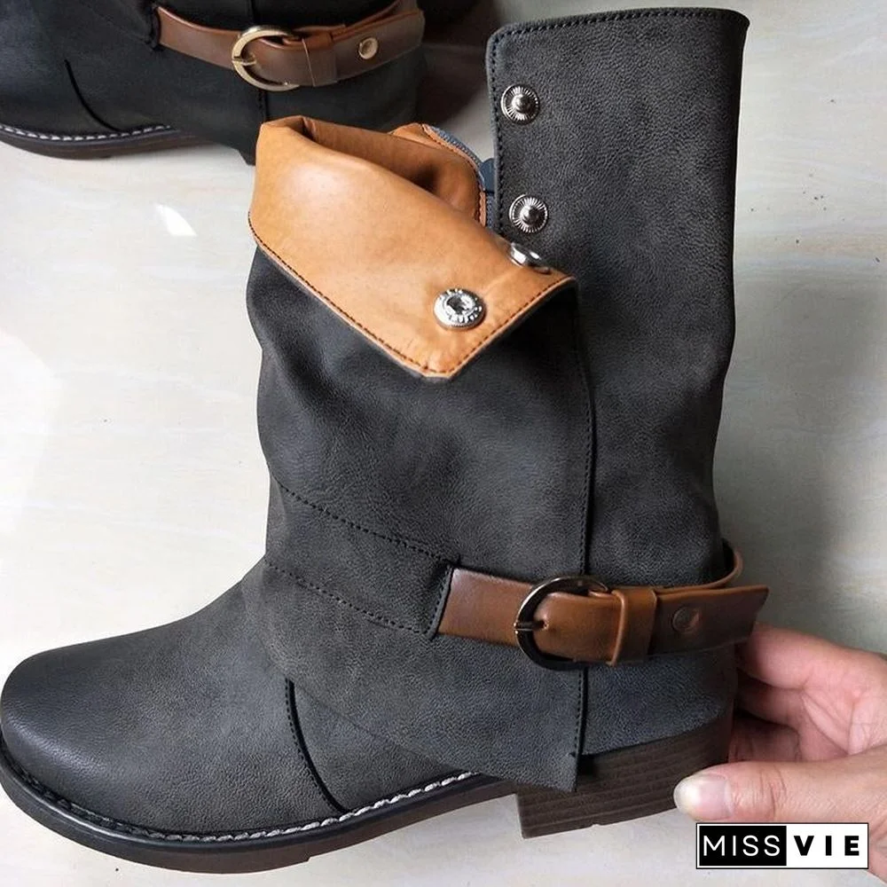 Casual Classic Comfy Zipper Booties