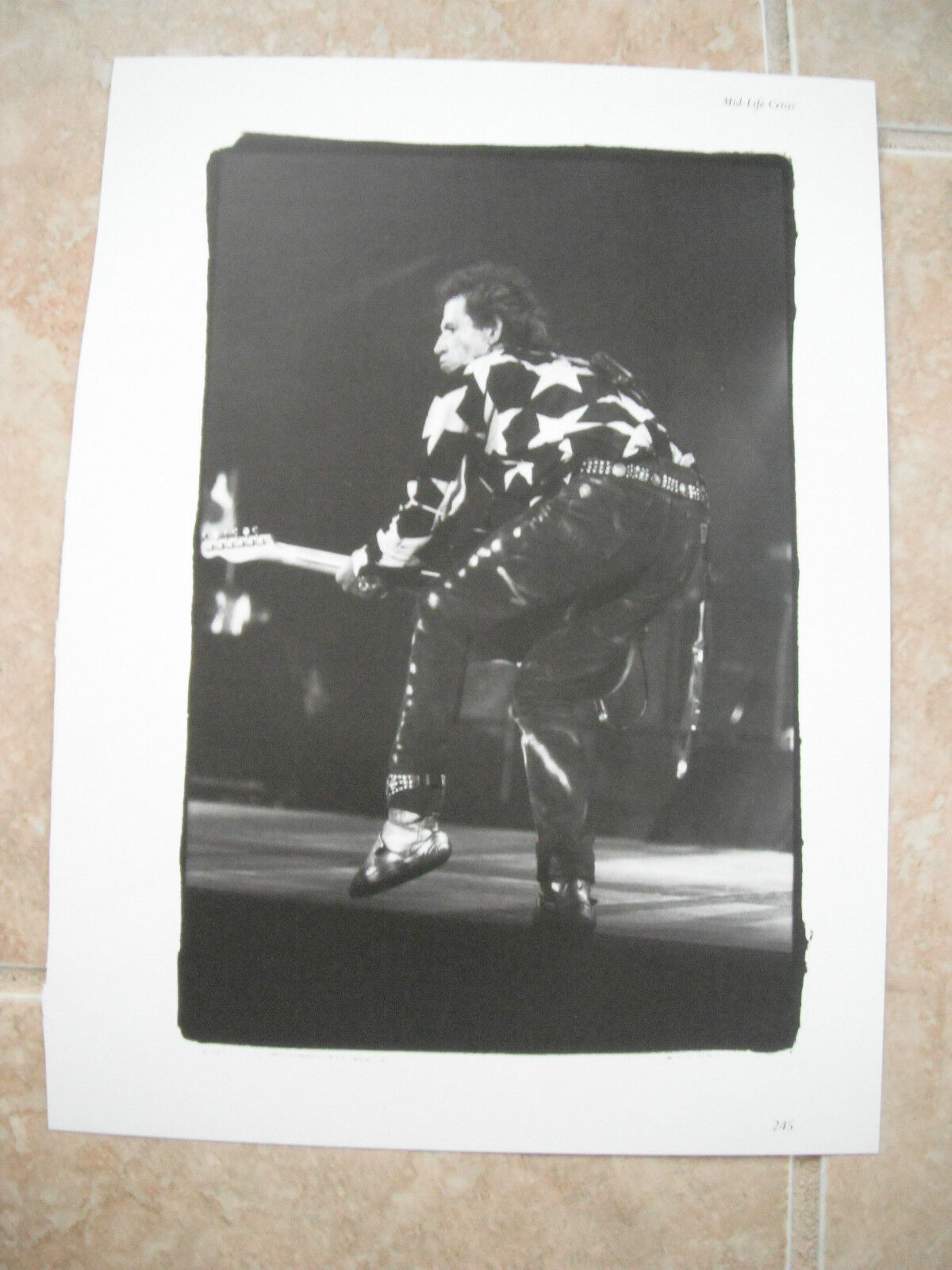 Rolling Stones Keith Richards Vtg Candid Coffee Table Book Photo Poster painting #10