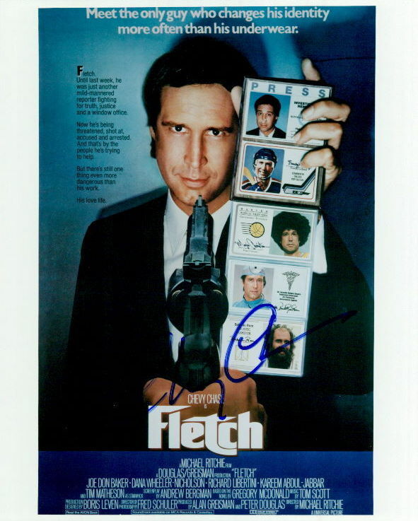 Chevy Chase (Fletch) vintage signed 8x10 Photo Poster painting In-person