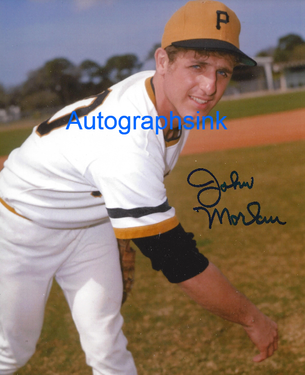 John Morlan autographed 8x10 Pittsburgh Pirates#1