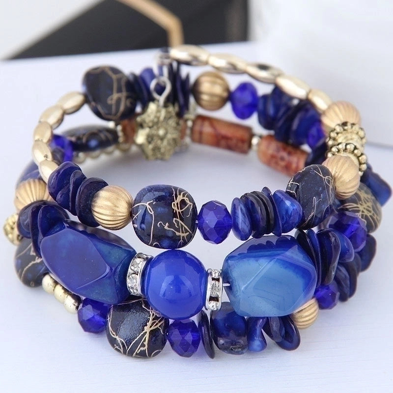 Casual Minimalist Irregular Alloy Gravel Beaded Bracelets