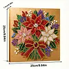 (25x25cm)DIY Pearl Painting Xmas Framed Handmade Pearl Material Art Kit Living Room Decor
