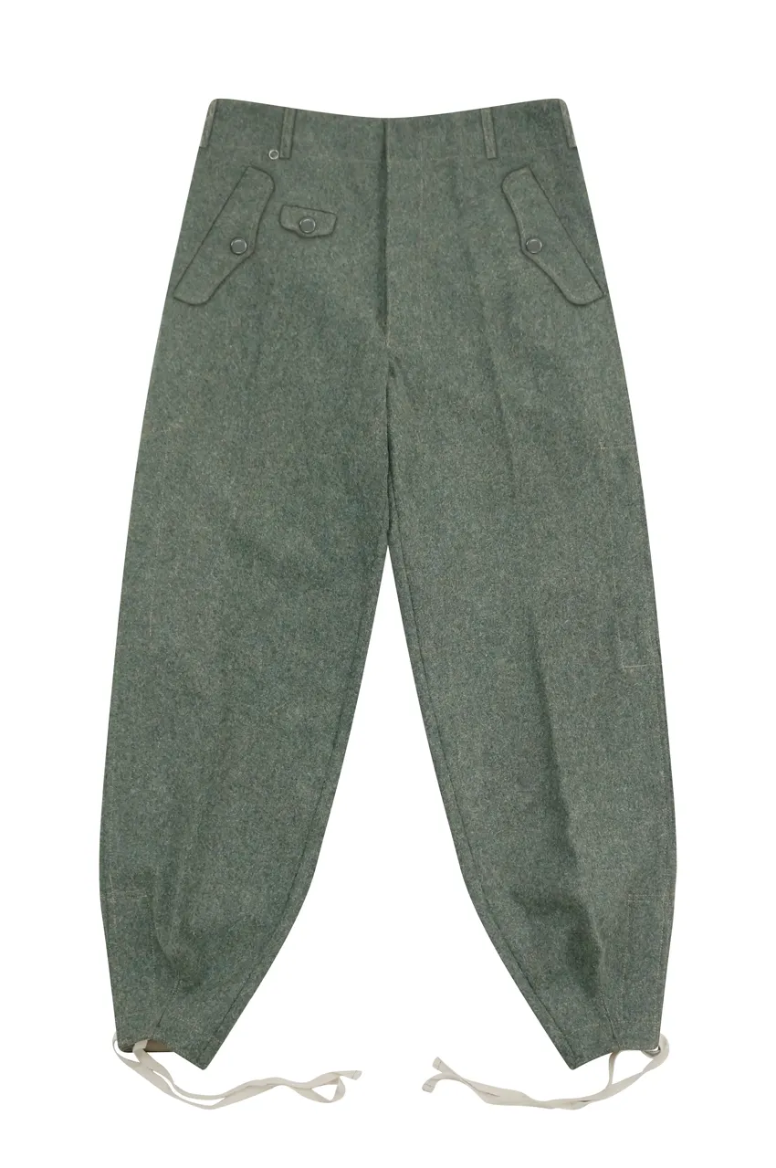   Luftwaffe German Fallschirmj&auml;ger M38 Field Grey Wool Jump Trousers German-Uniform