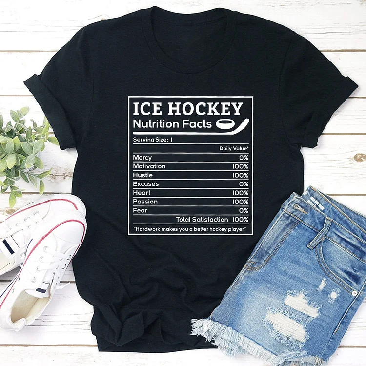 Ice hockey nutrition facts T-shirt Tee-03983-Annaletters