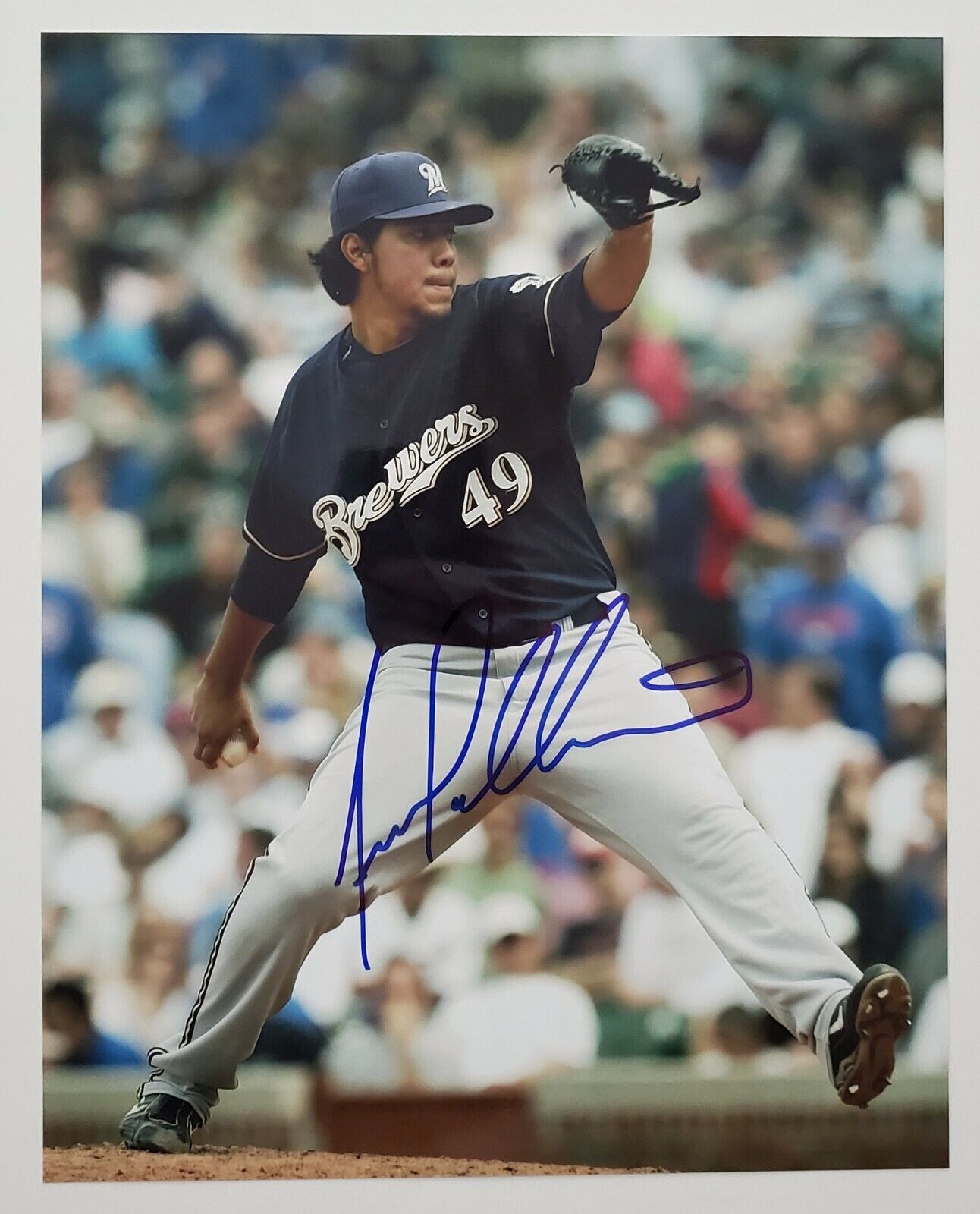 Yovani Gallardo Signed 8x10 Photo Poster painting MLB Milwaukee Brewers Pitcher RAD