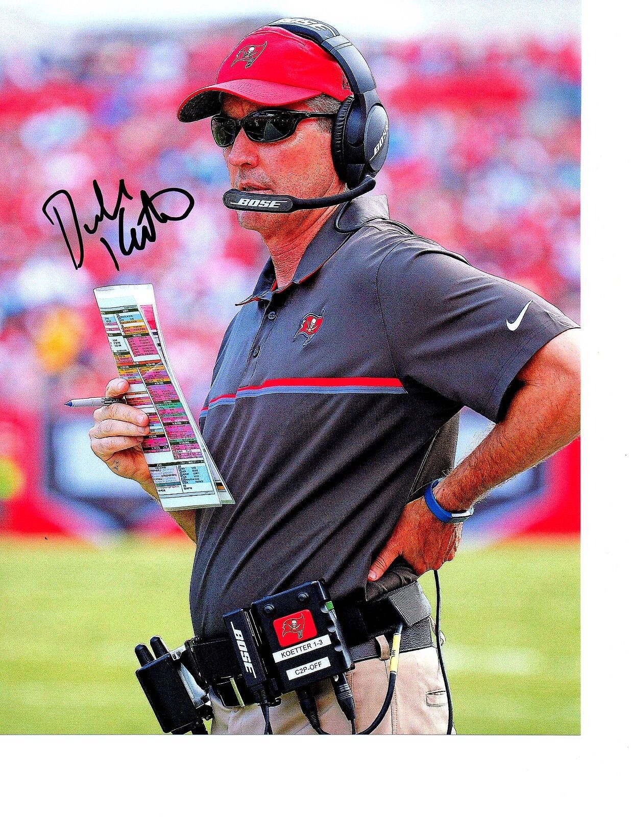 Dirk Koetter Tampa Bay Buccaneers signed autographed 8x10 football Photo Poster painting c