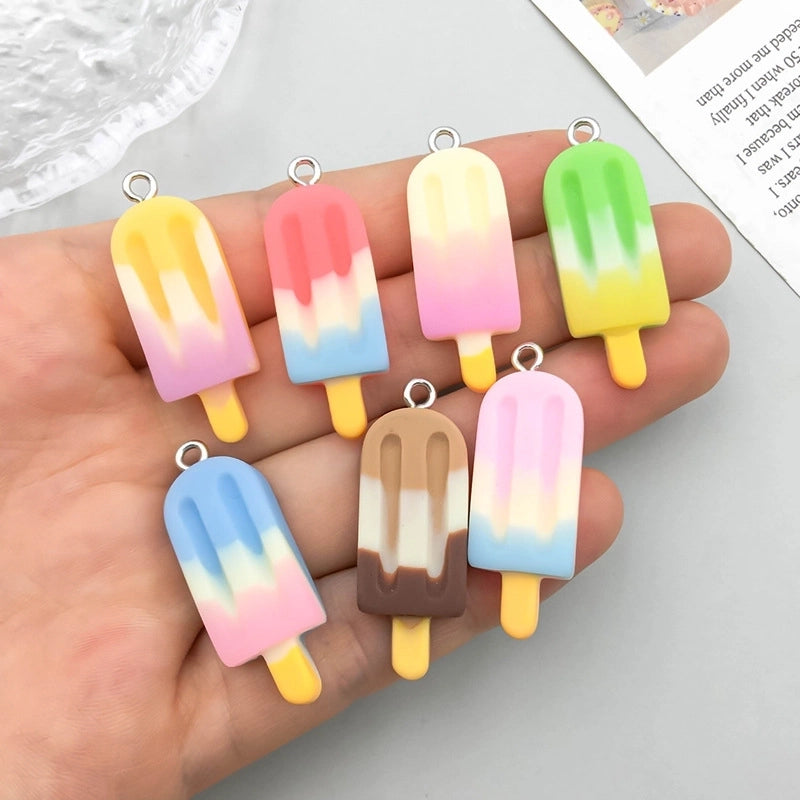 8 Kinds Of Mixed 10, 10/Pack Resin Color Block Pendant