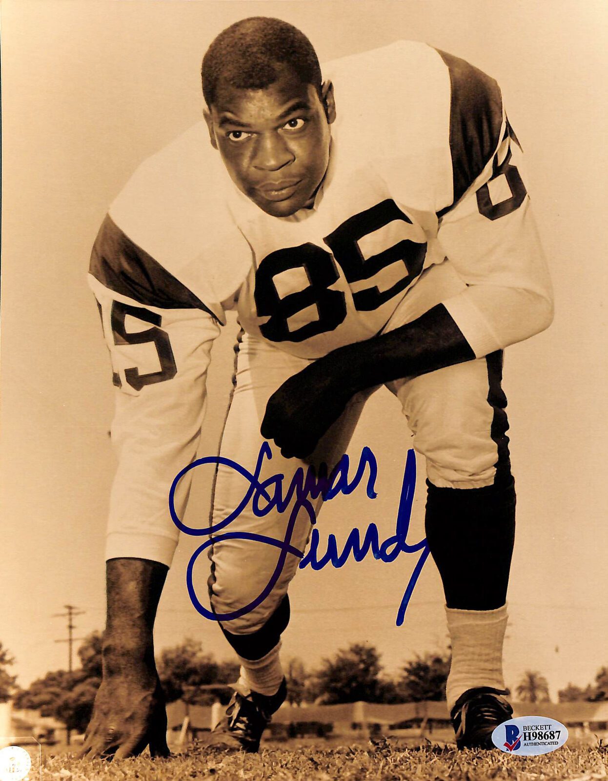 Rams Lamar Lundy Authentic Signed 8x10 Photo Poster painting Autographed BAS