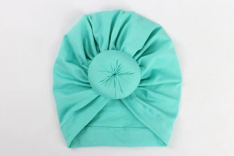 2019 Children Accessories Newborn Toddler Kids Baby Boy Girl Turban Cotton Beanie Hat Winter Warm Soft Cap Solid Knot Soft Wrap