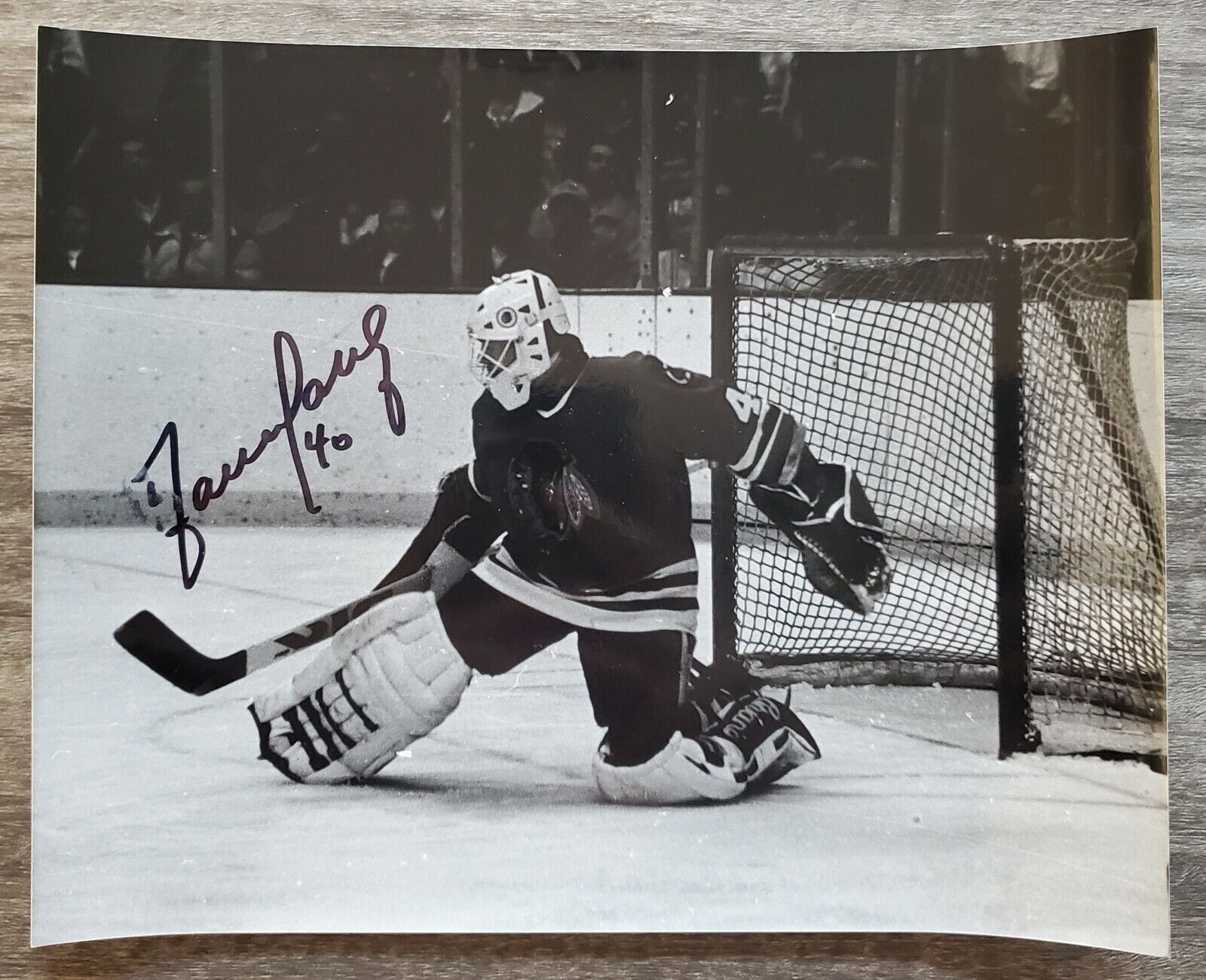 Darren Pang Signed 8x10 Photo Poster painting Chicago Blackhawks Goalie Hockey NHL LEGEND RAD