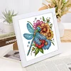 5D DIY Partial Special Shaped Drill Diamond Painting Kit Dragonfly Decor With Frame Kit 18x18cm