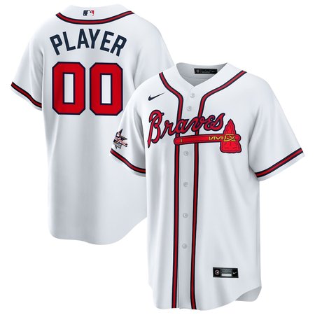 Men's Atlanta Braves White 2025 MLB All-Star Game Home Custom Replica Jersey