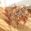 5 Stems Artificial Red Winterberry Fruit Christmas CNY Decor